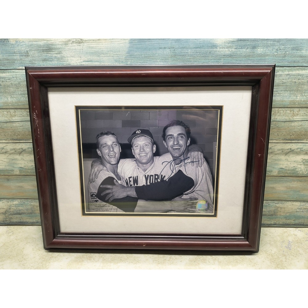 Framed‎ Mantle, Maris and Pepitone's signed NY Yankees Photo MLB/Steiner Cert.